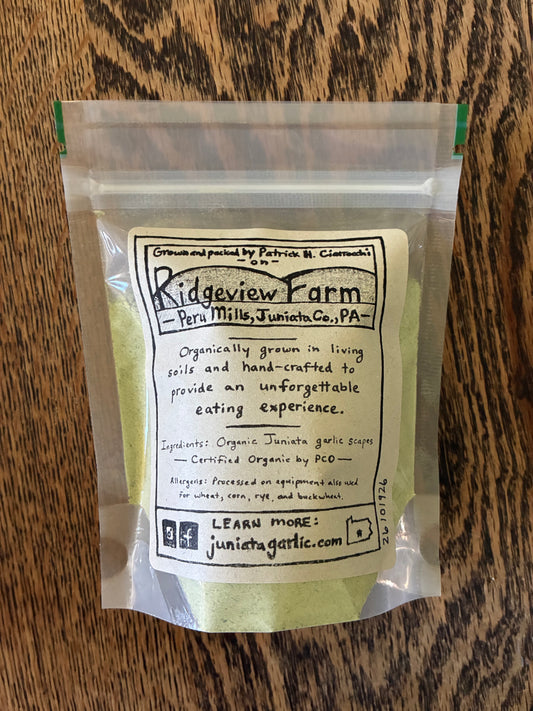 Organic Juniata Garlic Scape Powder