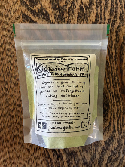 Organic Juniata Garlic Scape Powder