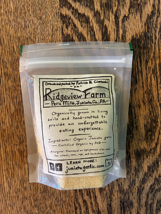 Organic Juniata Garlic Granules