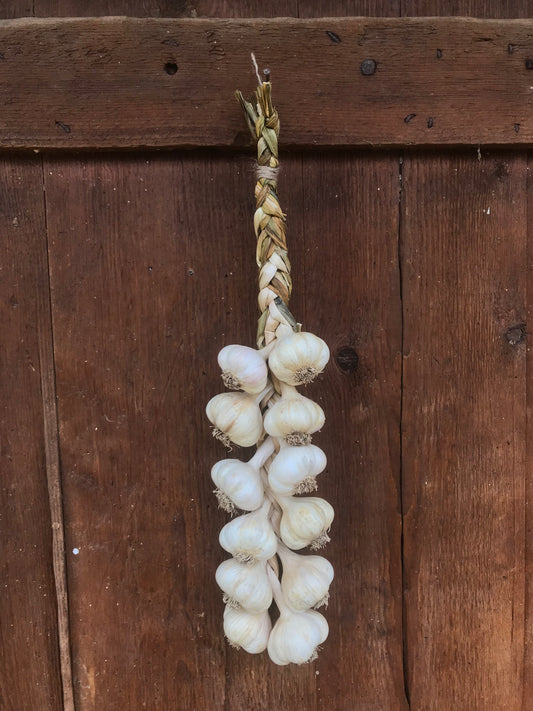 Handmade Organic Garlic Braids