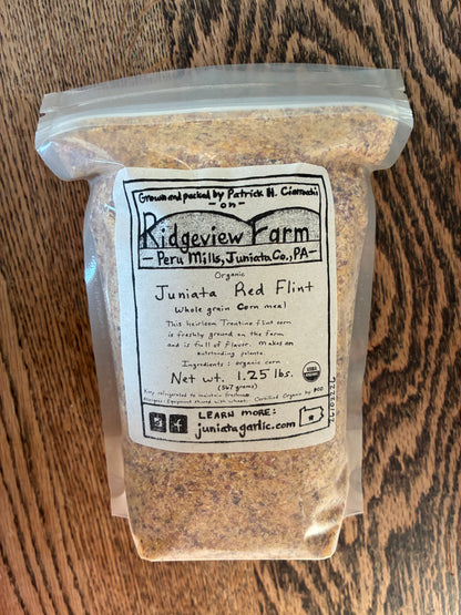 Organic Juniata Red Flint Cornmeal (1.25#)