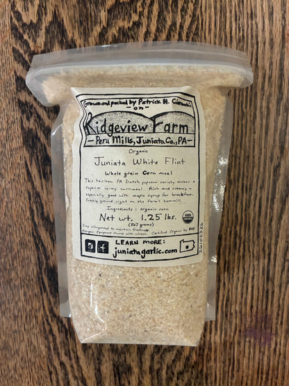 Organic Juniata White Flint Cornmeal (1.25#)
